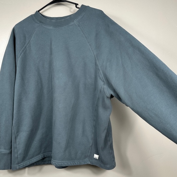 Vuori Women's Restore Oversized Crew Sweatshirt Pale Grey Heather Size Large - Picture 3 of 6